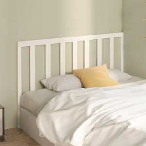 vidaXL Bed Headboard White 141x4x100 cm Solid Wood Pine