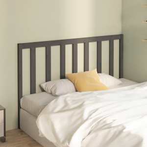 vidaXL T&ecirc;te de lit Gris 141x4x100 cm Bois massif de pin