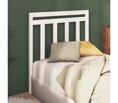 vidaXL Bed Headboard White 106x4x100 cm Solid Wood Pine