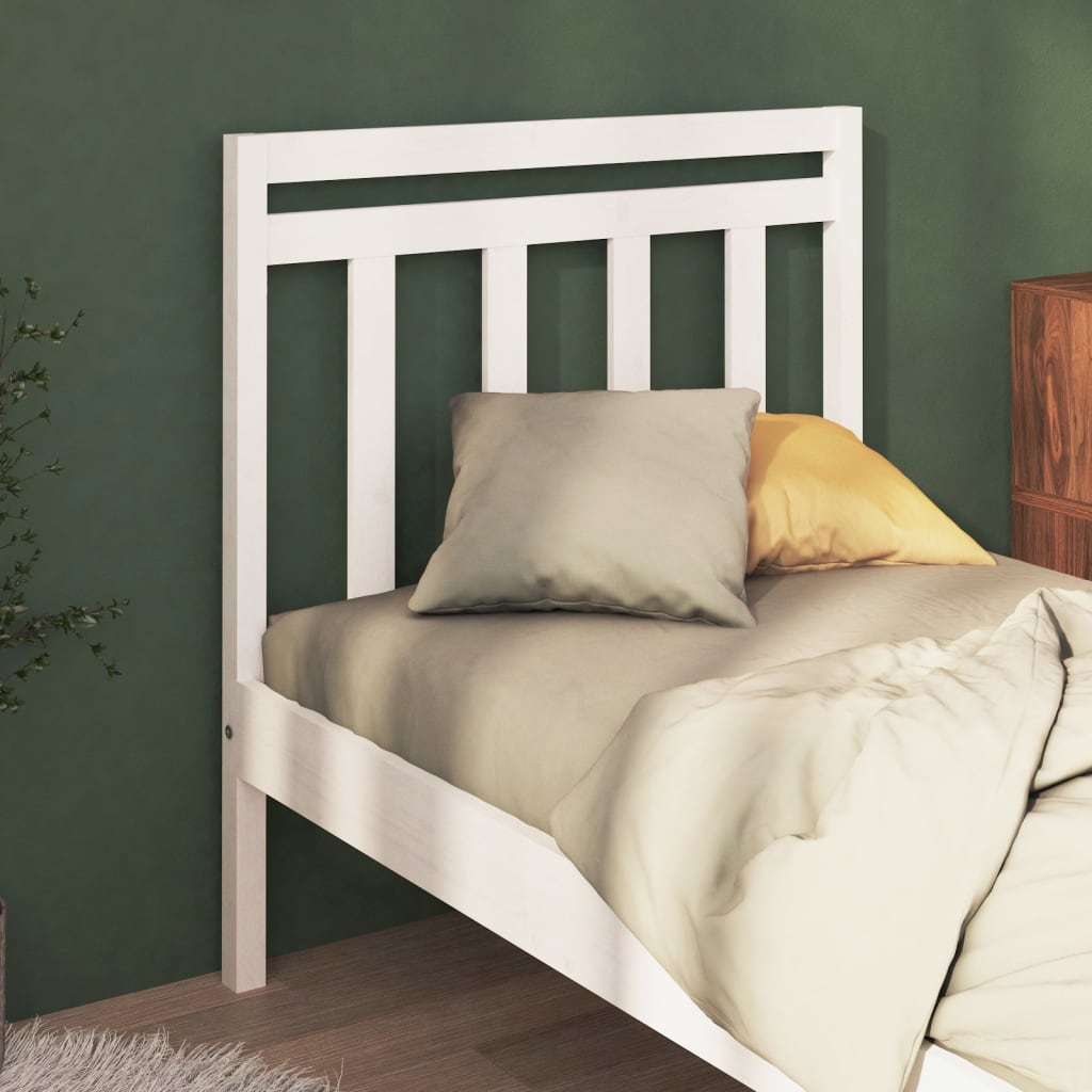 Cabecero de cama madera maciza de pino blanco 106x4x100 cm