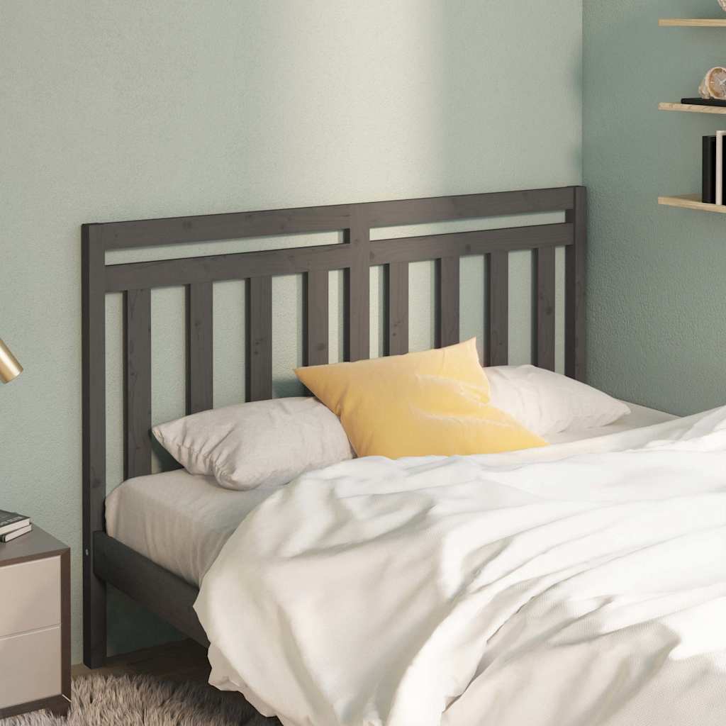 vidaXL Wezg�owie ��ka, szare, 156x4x100 cm, lite drewno sosnowe