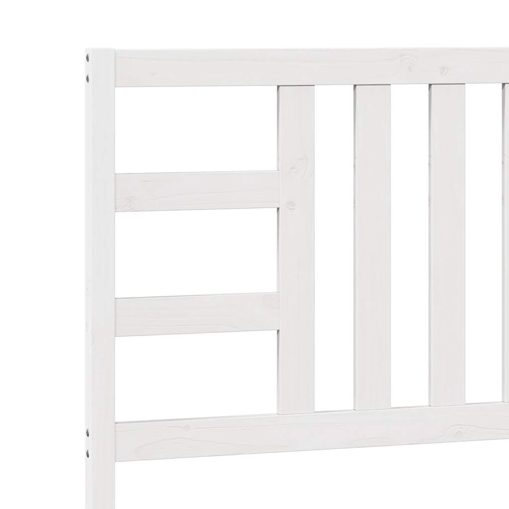 Sängynpääty valkoinen 106x4x100 cm täysi mänty - Image 7