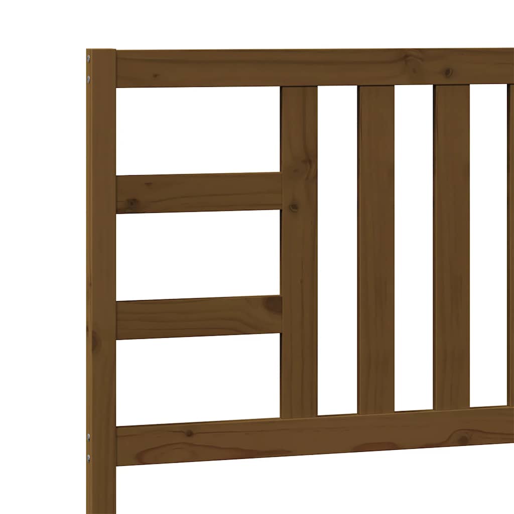 Sängynpääty hunajanruskea 106x4x100 cm täysi mänty - Image 7