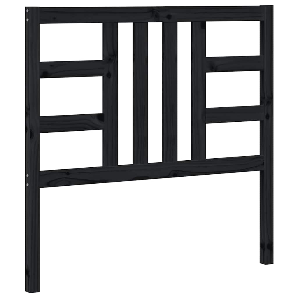 Thumbnail - vidaXL Kopfteil Schwarz 106x4x100 cm Massivholz Kiefer