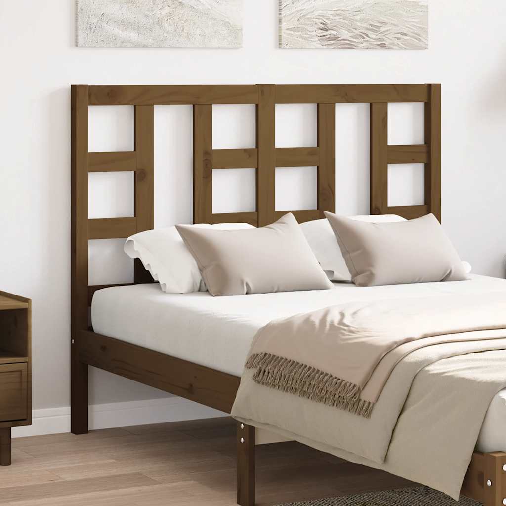 Tête de lit Marron miel 126x4x100 cm Bois massif de pin