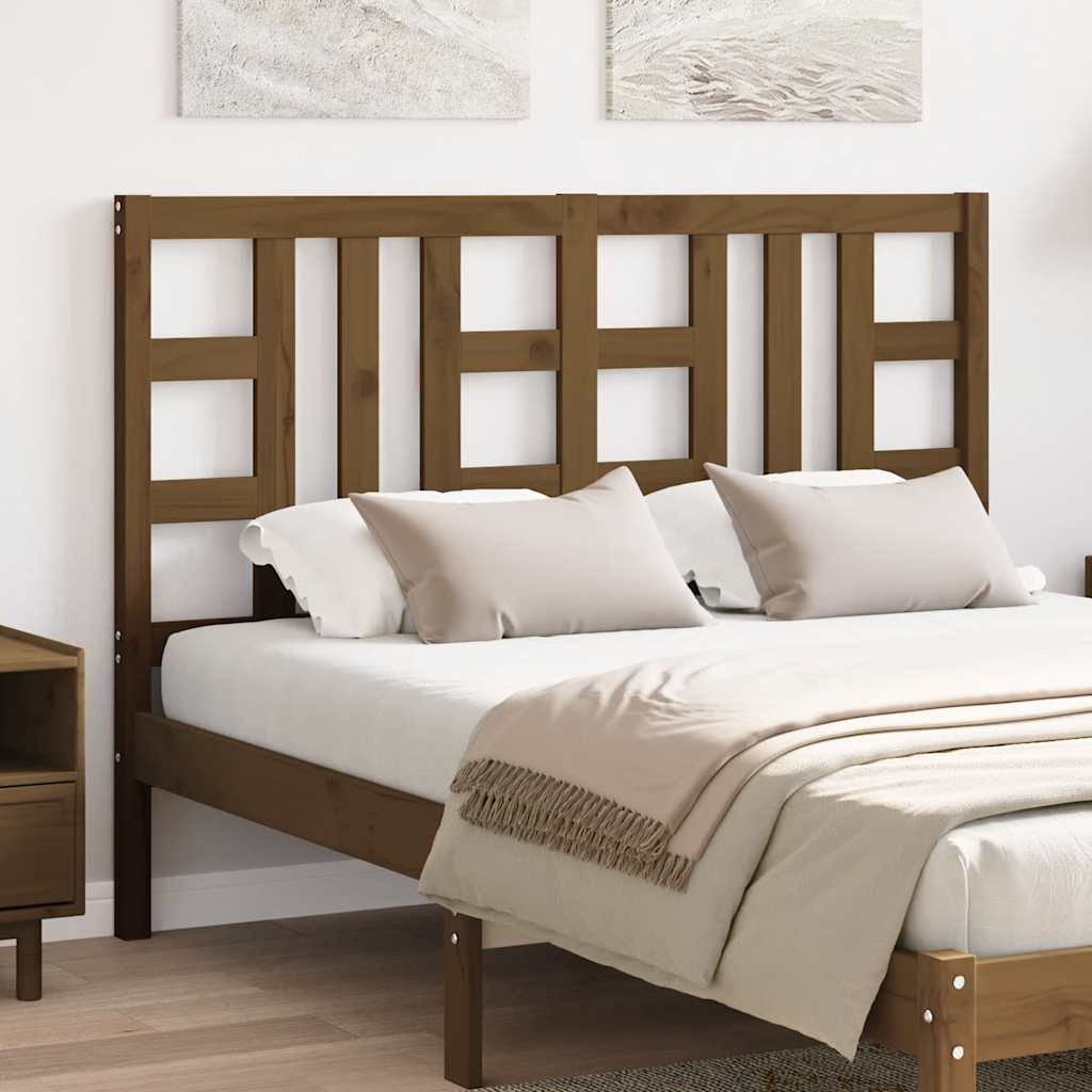 Tête de lit Marron miel 141x4x100 cm Bois massif de pin