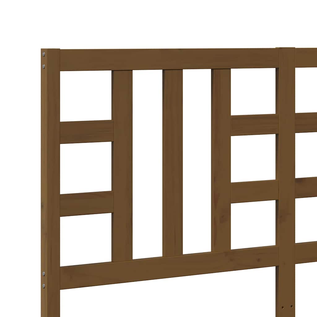 Sängynpääty hunajanruskea 156x4x100 cm täysi mänty - Image 7