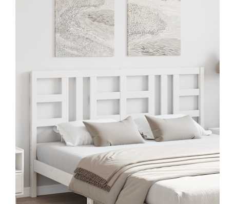 vidaXL Sengegavl hvit 166x4x100 cm heltre furu