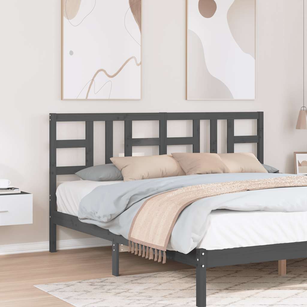 vidaXL Wezgowie ka, szare, 186x4x100 cm, lite drewno sosnowe