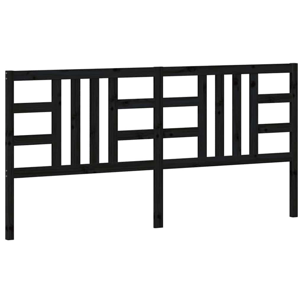 vidaXL voodipeats, must, 206 x 4 x 100 cm, männipuit-image-817864