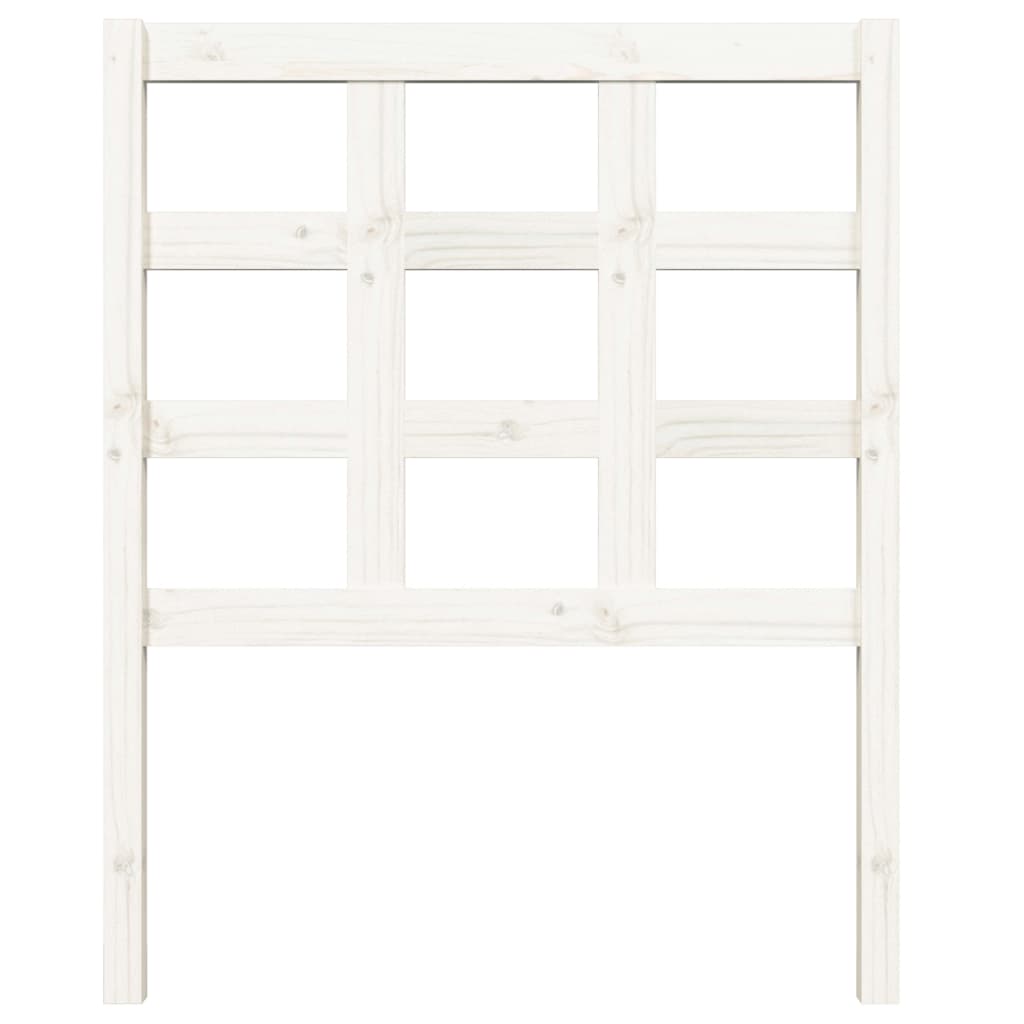 vidaXL Hoofdbord 80,5x4x100 cm massief grenenhout wit afbeelding