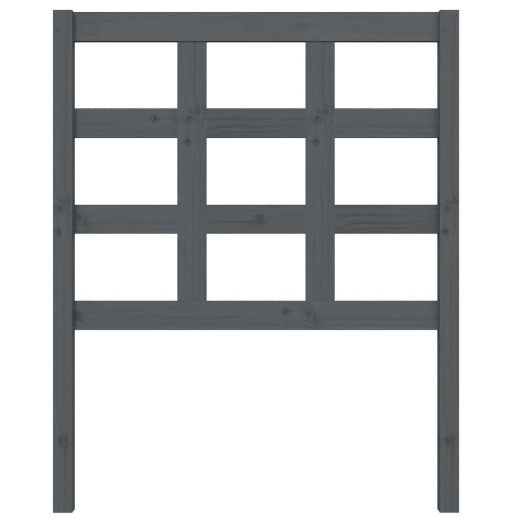 

vidaXL Hoofdbord 80,5x4x100 cm massief grenenhout grijs