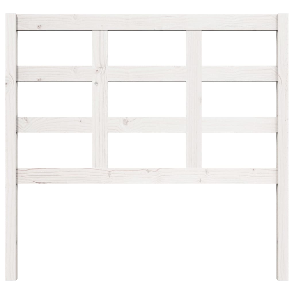 vidaXL Hoofdbord 105,5x4x100 cm massief grenenhout wit afbeelding