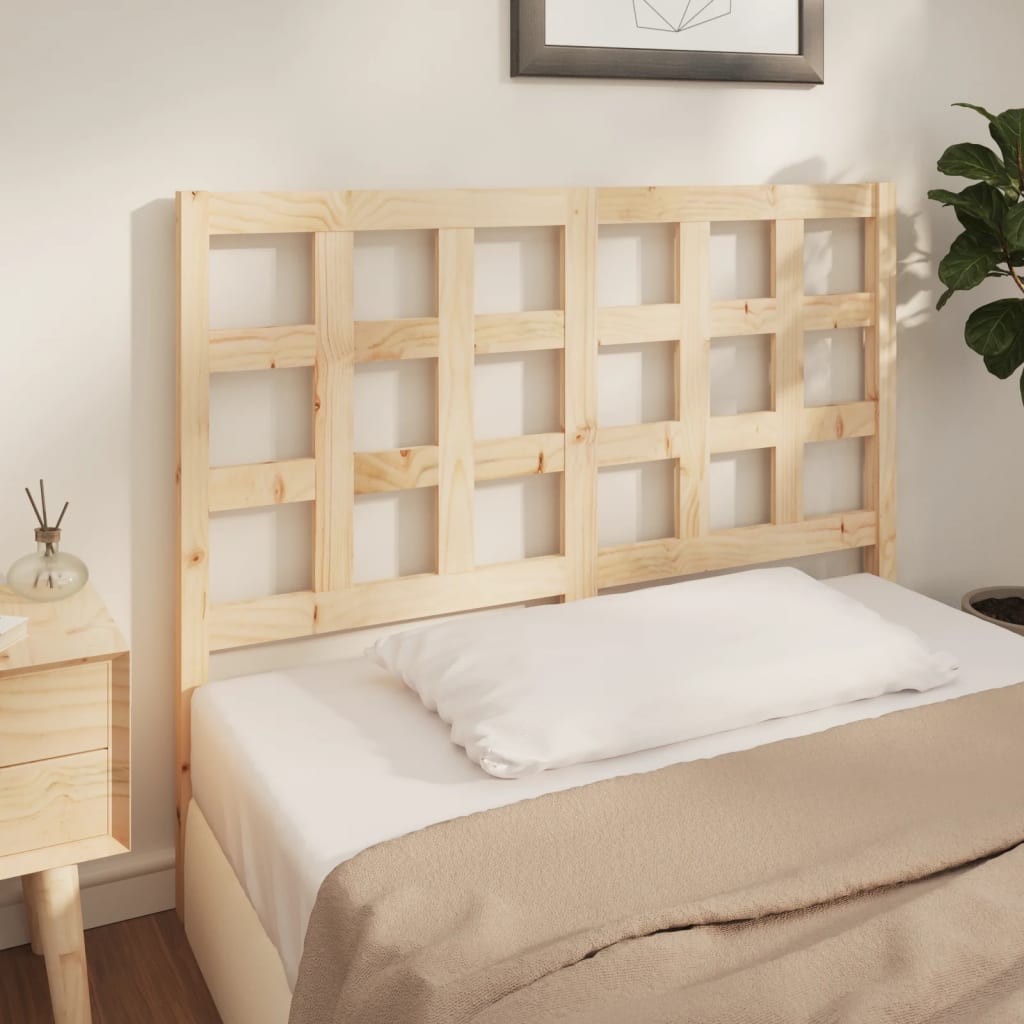 Cabecero de cama madera maciza de pino 125,5x4x100 cm