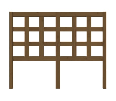 vidaXL T&ecirc;te de lit Marron miel 125,5x4x100 cm Bois massif de pin