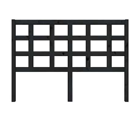 vidaXL Bed Headboard Black 140.5x4x100 cm Solid Wood Pine