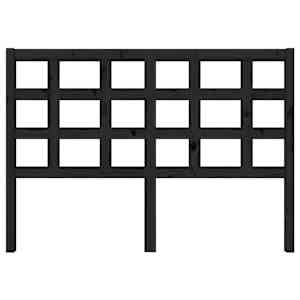 vidaXL Bed Headboard Black 140.5x4x100 cm Solid Wood Pine