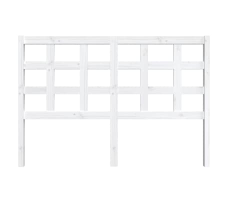 vidaXL Testiera per Letto Bianca 145,5x4x100 cm Legno Massello di Pino