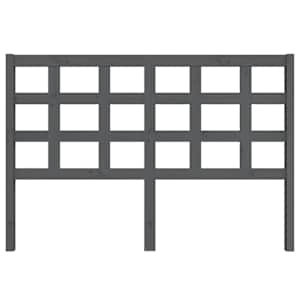 vidaXL T&ecirc;te de lit Gris 145,5x4x100 cm Bois massif de pin