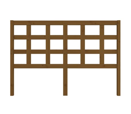 vidaXL Bed Headboard Honey Brown 145.5x4x100 cm Solid Wood Pine