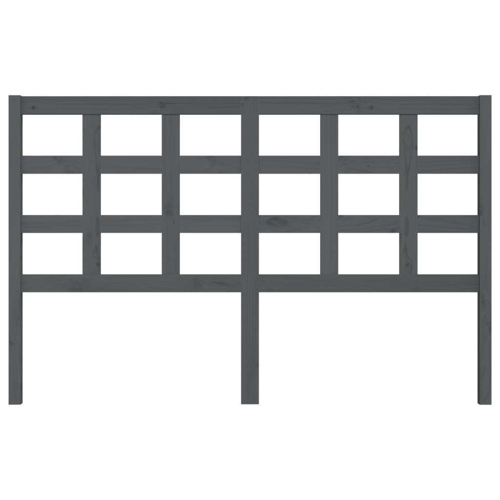 

vidaXL Hoofdbord 156x4x100 cm massief grenenhout grijs