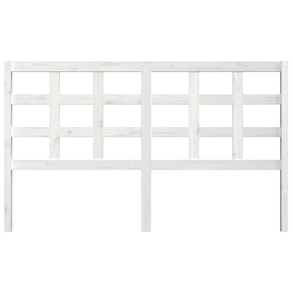 vidaXL Hoofdbord 165,5x4x100 cm massief grenenhout wit afbeelding