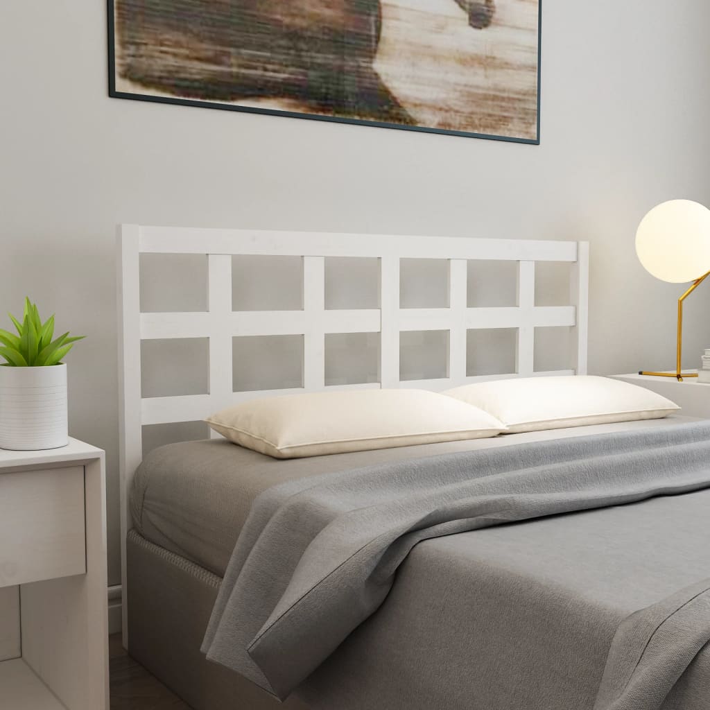 vidaXL Wezgowie ka, biae, 165,5x4x100 cm, lite drewno sosnowe