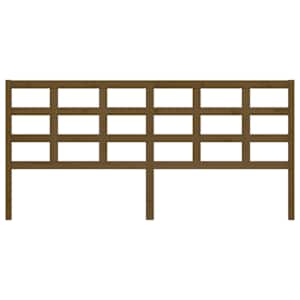 vidaXL sengeg&aelig;rde 205,5x4x100 cm massivt fyrretr&aelig; gyldenbrun