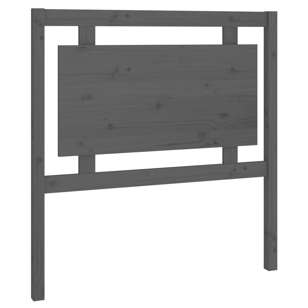 vidaXL Čelo postele šedé 95,5 x 4 x 100 cm masivní borovice