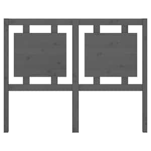 Čelo postele šedé 125,5 x 4 x 100 cm masivní borovice - obrázek 4