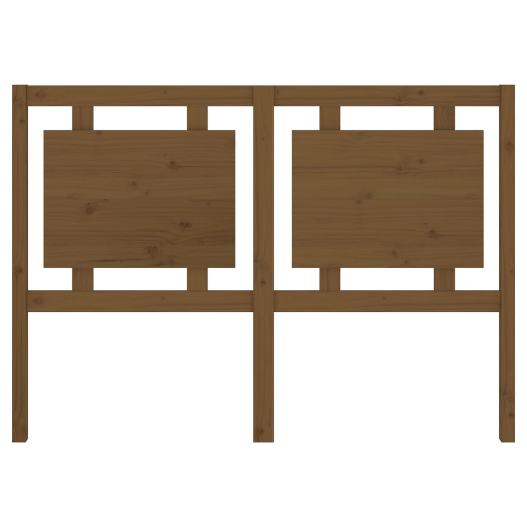 mézbarna tömör fenyőfa ágyfejtámla 140,5 x 4 x 100 cm