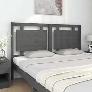 vidaXL Bed Headboard Grey 155.5x4x100 cm Solid Pine Wood
