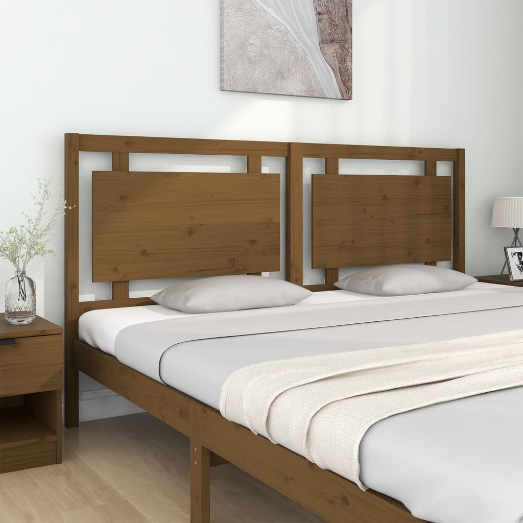 vidaXL Bed Headboard Honey Brown 185.5x4x100 cm Solid Pine Wood