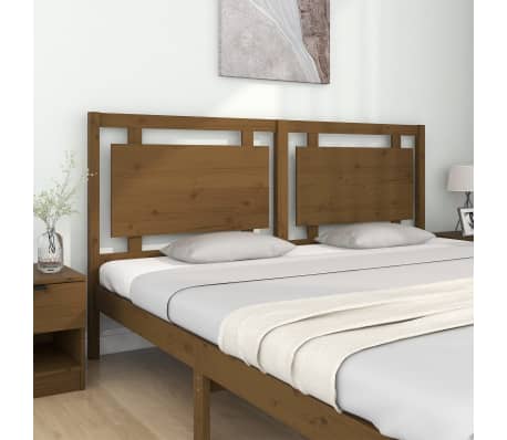 vidaXL Bed Headboard Honey Brown 185.5x4x100 cm Solid Pine Wood