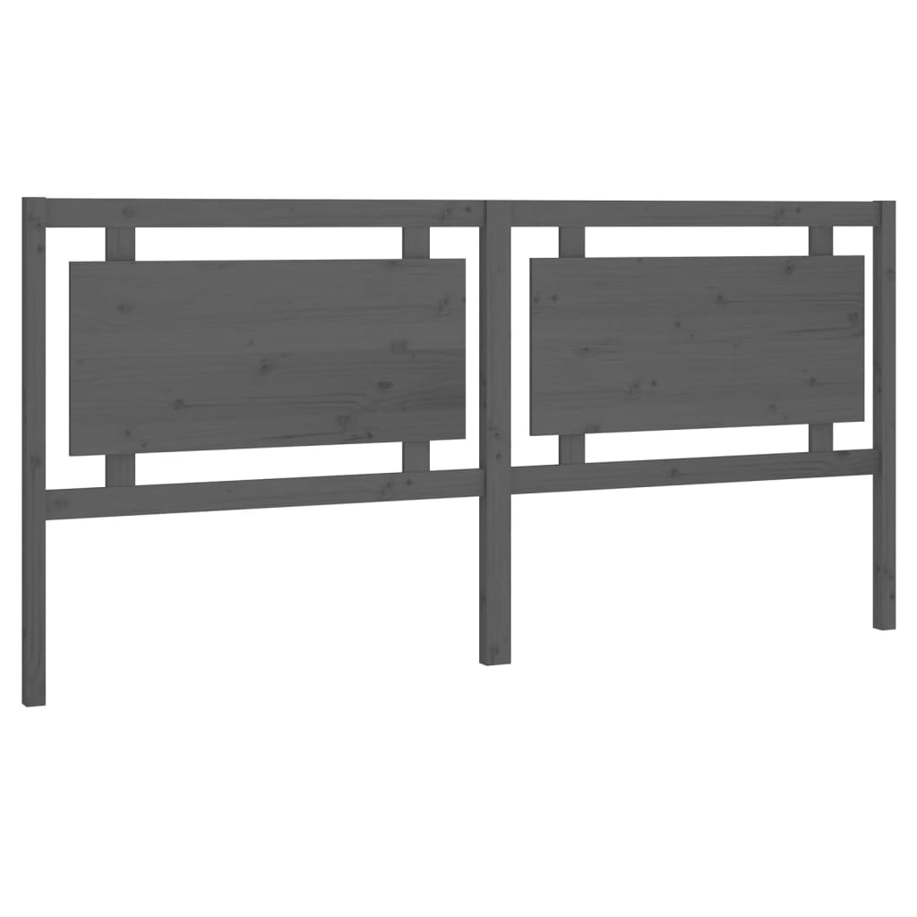 vidaXL Čelo postele šedé 205,5 x 4 x 100 cm masivní borovice
