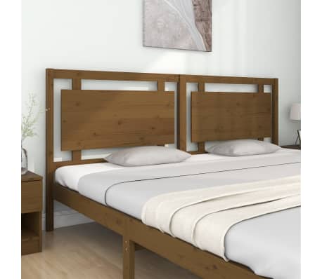 vidaXL Sengegavl honningbrun 205,5x4x100 cm heltre furu