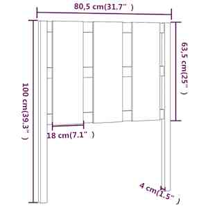 Čelo postele medově hnědé 80,5 x 4 x 100 cm masivní borovice - obrázek 6