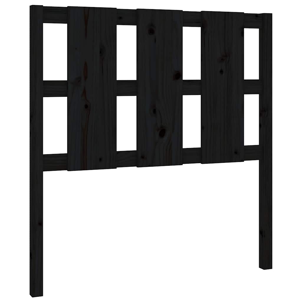 vidaXL Hoofdbord 95,5x4x100 cm massief grenenhout zwart, foto 3