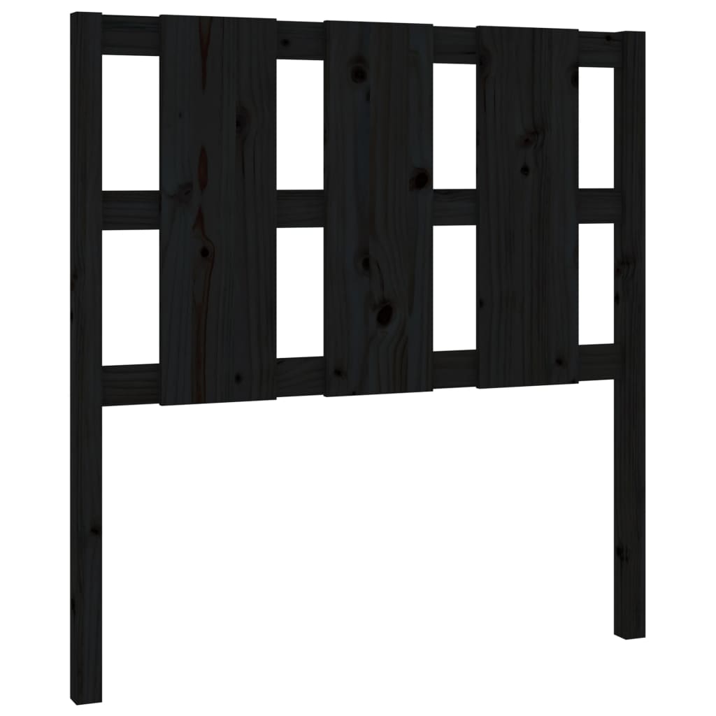 Thumbnail - vidaXL Bett-Kopfteil Schwarz 105,5x4x100 cm Massivholz Kiefer