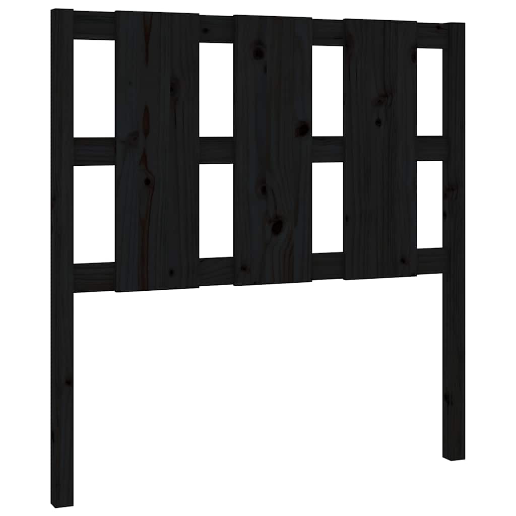 E-shop vidaXL Čelo postele čierne 105,5x4x100 cm masívna borovica