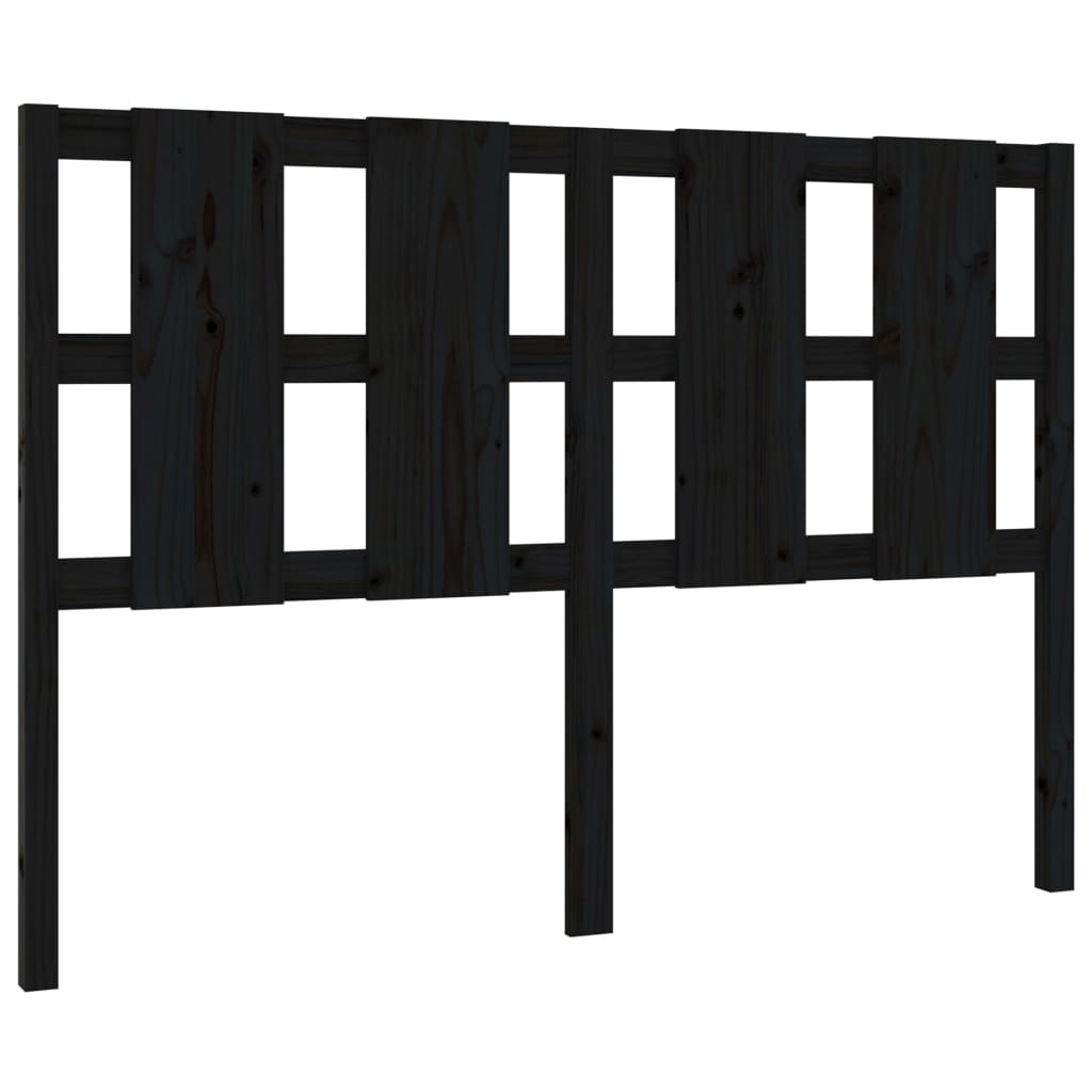 Thumbnail - vidaXL Kopfteil Schwarz 125,5x4x100 cm Massivholz Kiefer