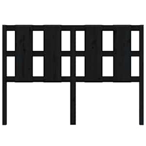 Čelo postele černé 125,5 x 4 x 100 cm masivní borovice - obrázek 4