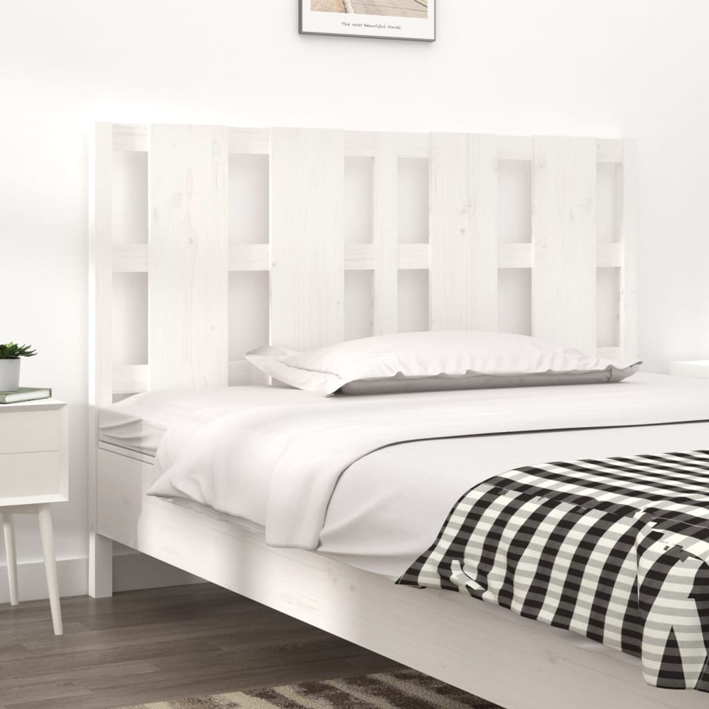 vidaXL Wezgowie ka, biae, 145,5x4x100 cm, lite drewno sosnowe