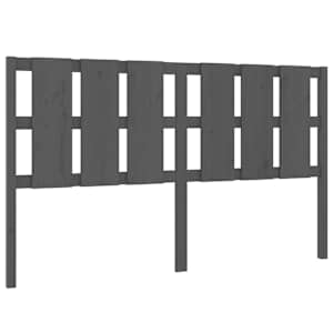 Čelo postele šedé 165,5 x 4 x 100 cm masivní borovice - obrázek 2