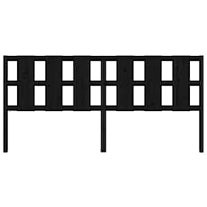 Čelo postele černé 205,5 x 4 x 100 cm masivní borovice - obrázek 4