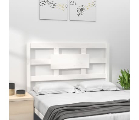 vidaXL Bed Headboard White 80.5x4x100 cm Solid Wood Pine