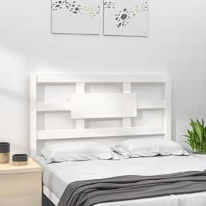 vidaXL T&ecirc;te de lit Blanc 80,5x4x100 cm Bois massif de pin