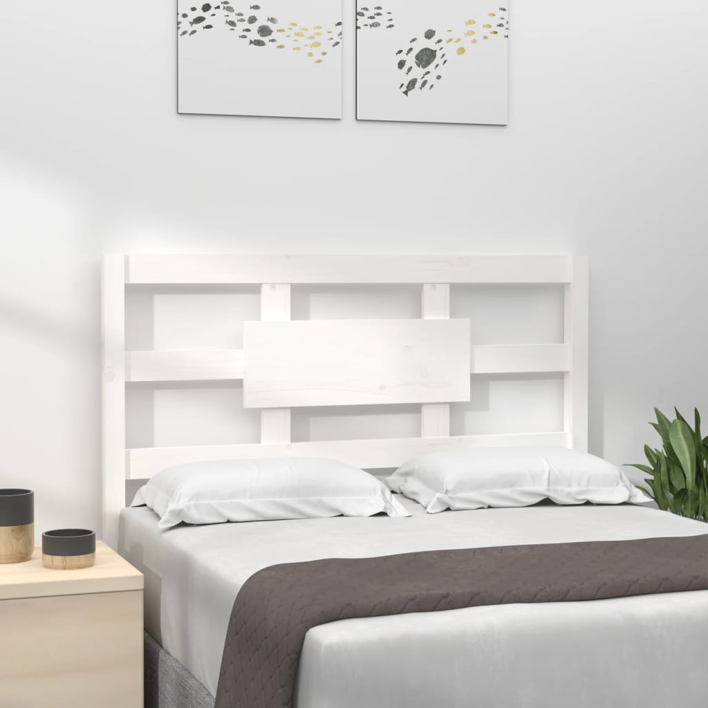 vidaXL Bed Headboard White 95.5 cm Solid Wood Pine