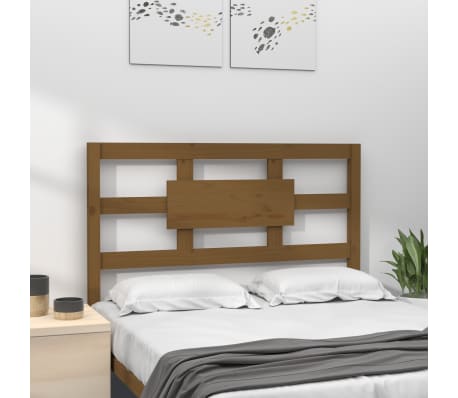 vidaXL T&ecirc;te de lit Marron miel 105,5x4x100 cm Bois massif de pin
