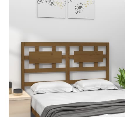 vidaXL T&ecirc;te de lit Marron miel 145,5x4x100 cm Bois massif de pin